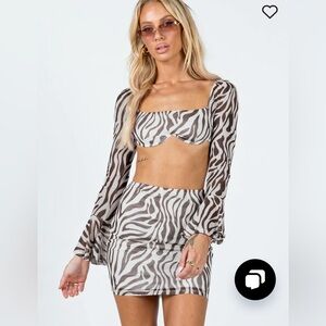 Princess Polly soul sister set zebra